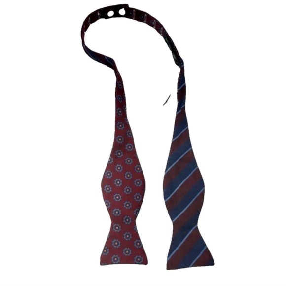 Brooks Brothers Reversible Textured Stripe Bow Tie